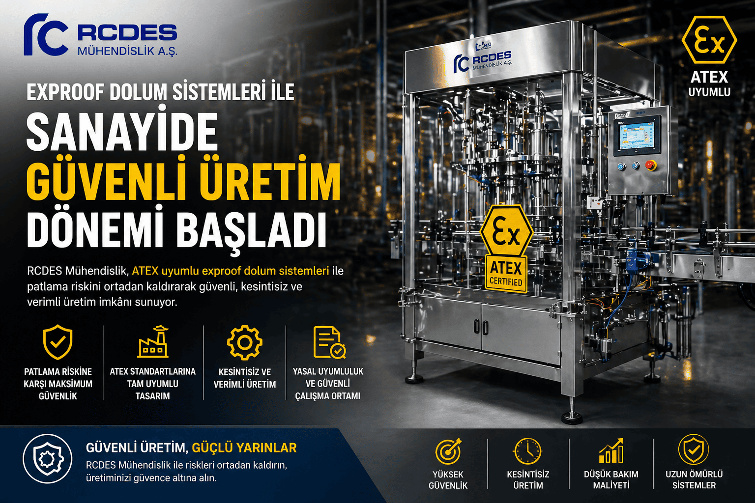 Exproof Dolum Sistemleri ile Sanayide Güvenli Üretim Dönemi Başladı