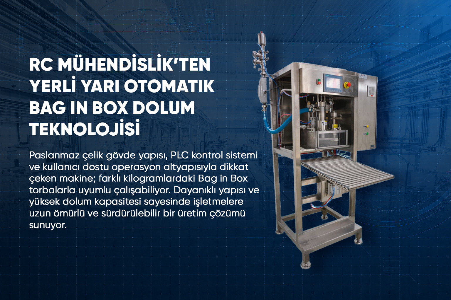 RC Mühendislik’ten Yerli ve Yüksek Kapasiteli Bag-in-Box Dolum Teknolojisi