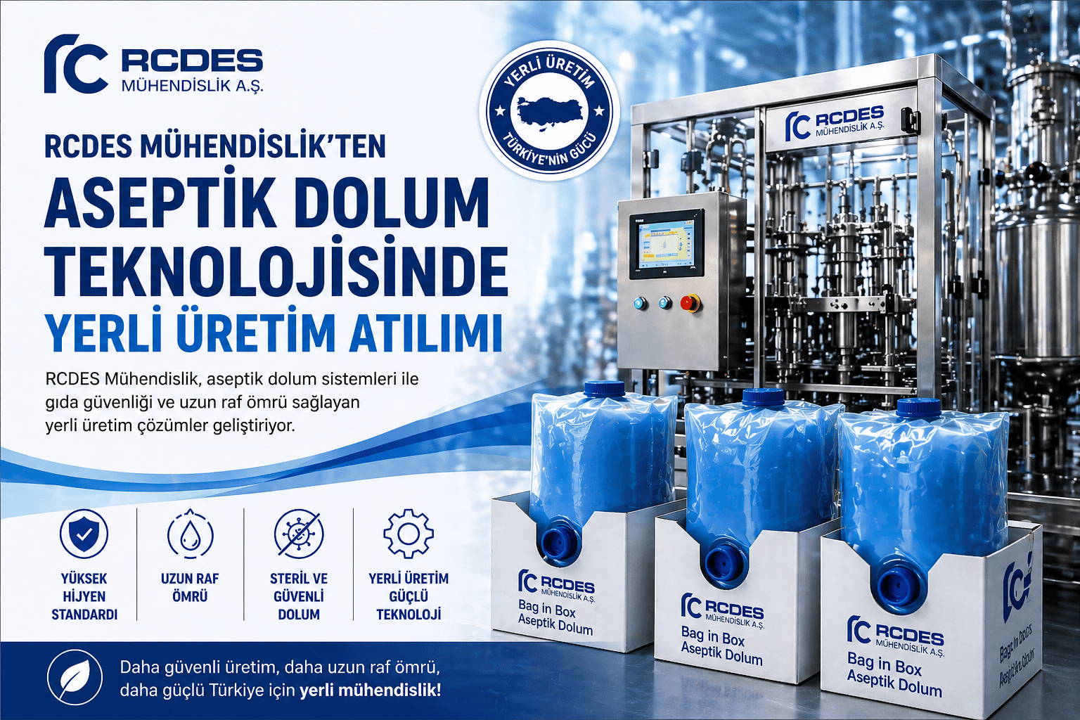 RCDES Mühendislik’ten Aseptik Dolum Teknolojisinde Yerli Üretim Atılımı